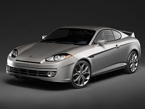 hyundai coupe tiburon 2008 3d model