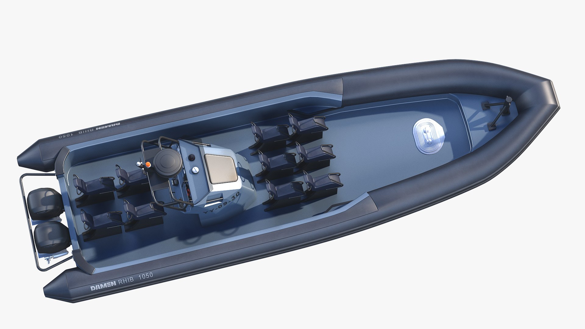3D Damen RHIB 1050 Model - TurboSquid 1854586
