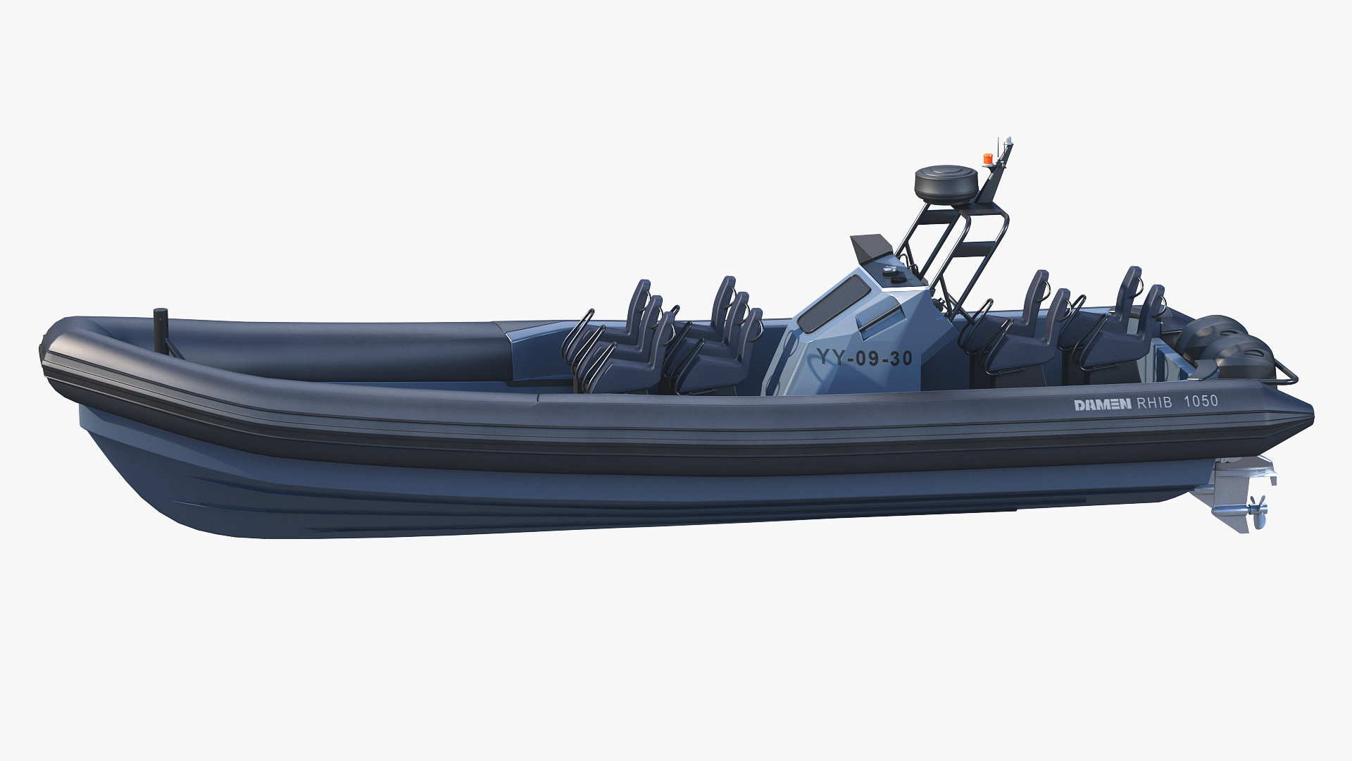3D Damen RHIB 1050 Model - TurboSquid 1854586