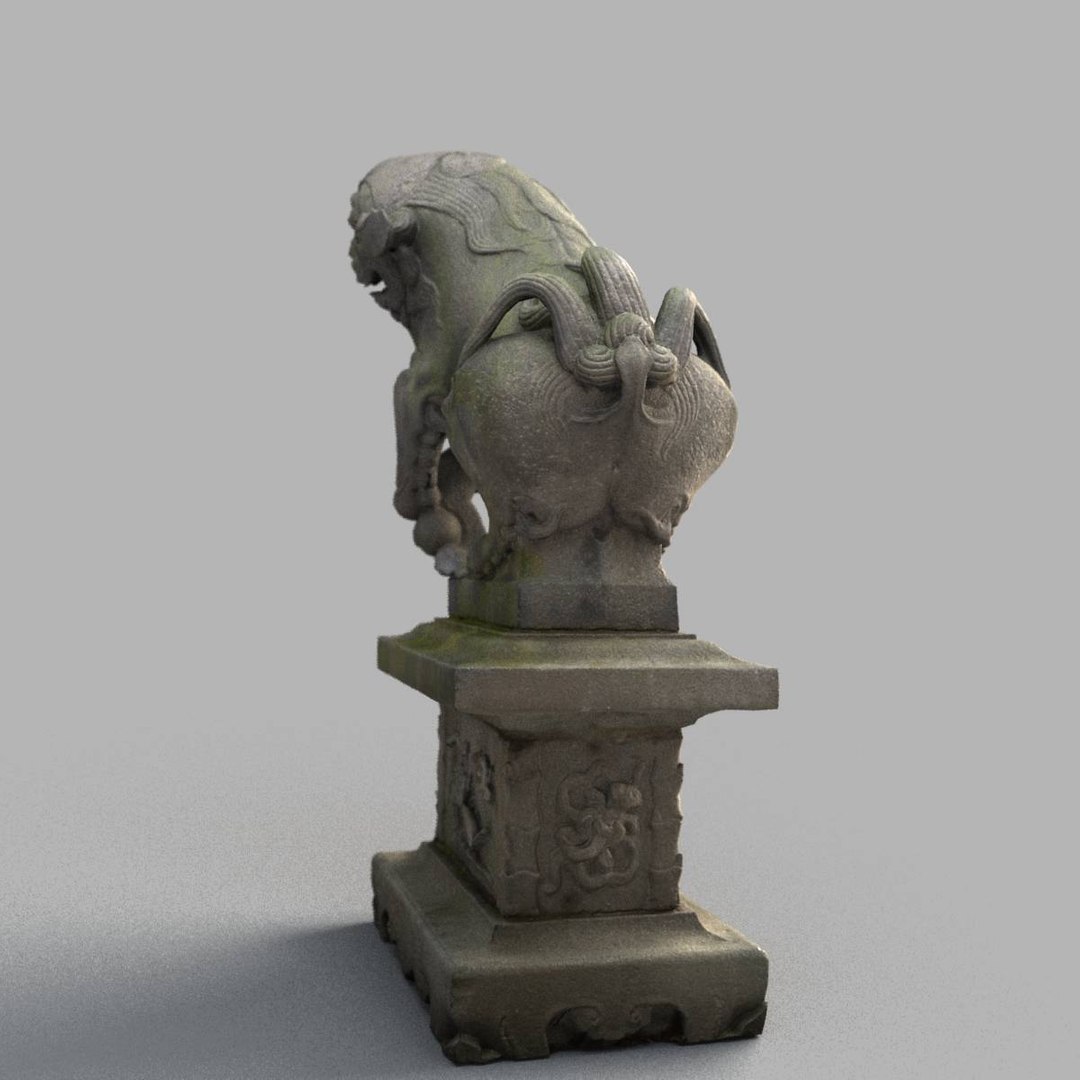 3D model lion-statue-008f lion sculpture - TurboSquid 1287768