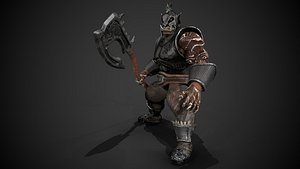 rig animations armor 3D model
