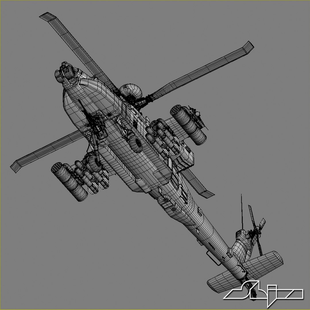 Helicopter McDonnellDouglas YAH64 Apache  drawings dimensions figures   Download drawings blueprints Autocad blocks 3D models  AllDrawings