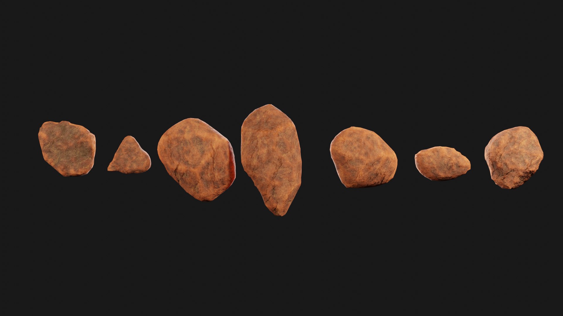 3D Red rocks collection model - TurboSquid 2120688
