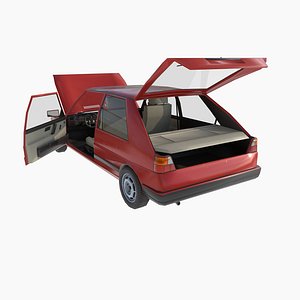 3D charged hatchback model
