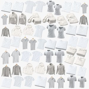 3D crew v-neck t-shirts standard model