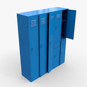 PBR School Gym Locker 07 - Blue Light