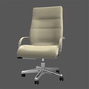 3d model leather office chair