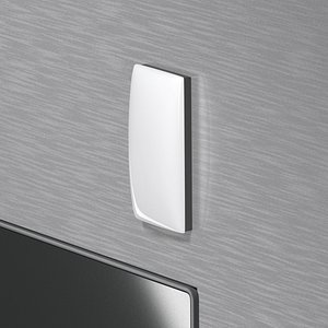 3D White Rectangle Fridge Magnet - vertical rectangular magnetic souvenir