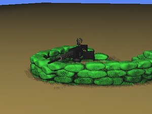 heavy wwii gun 3d 3ds