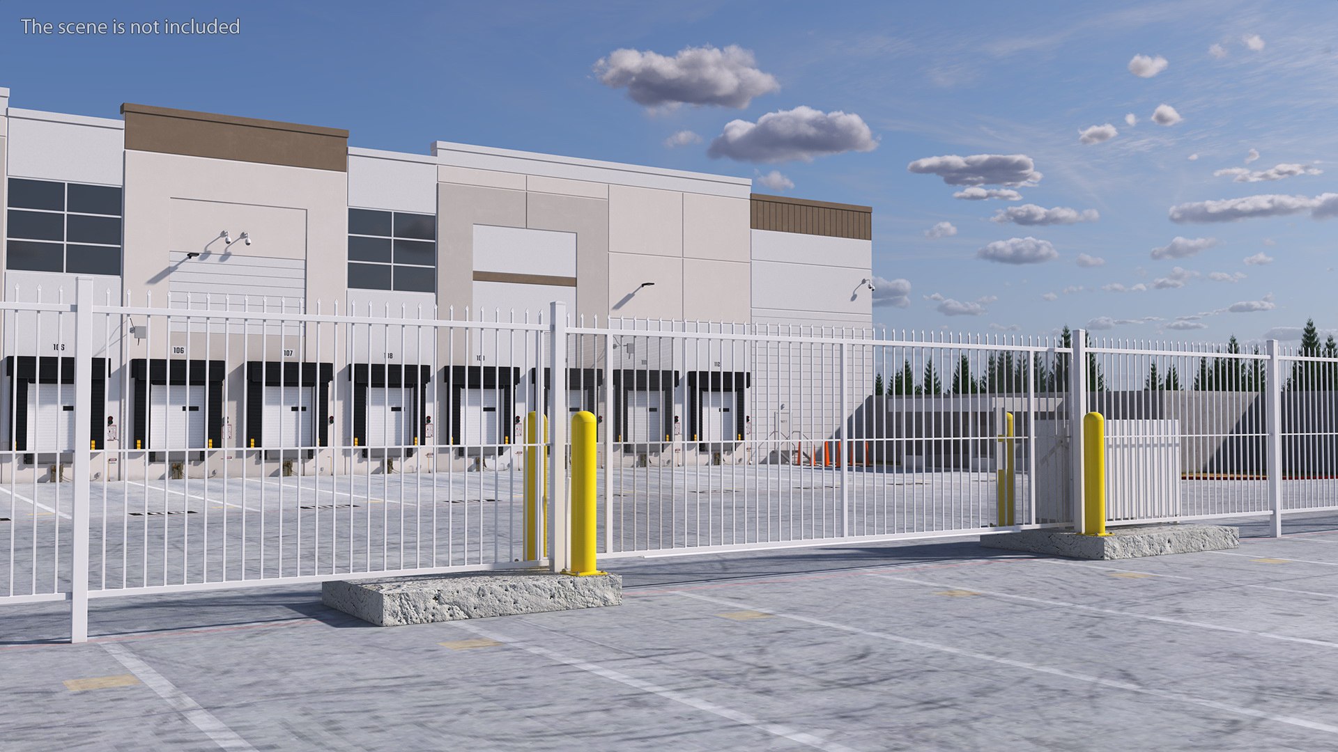 Auto Gate System Vertical Pivot White 3D - TurboSquid 2202503