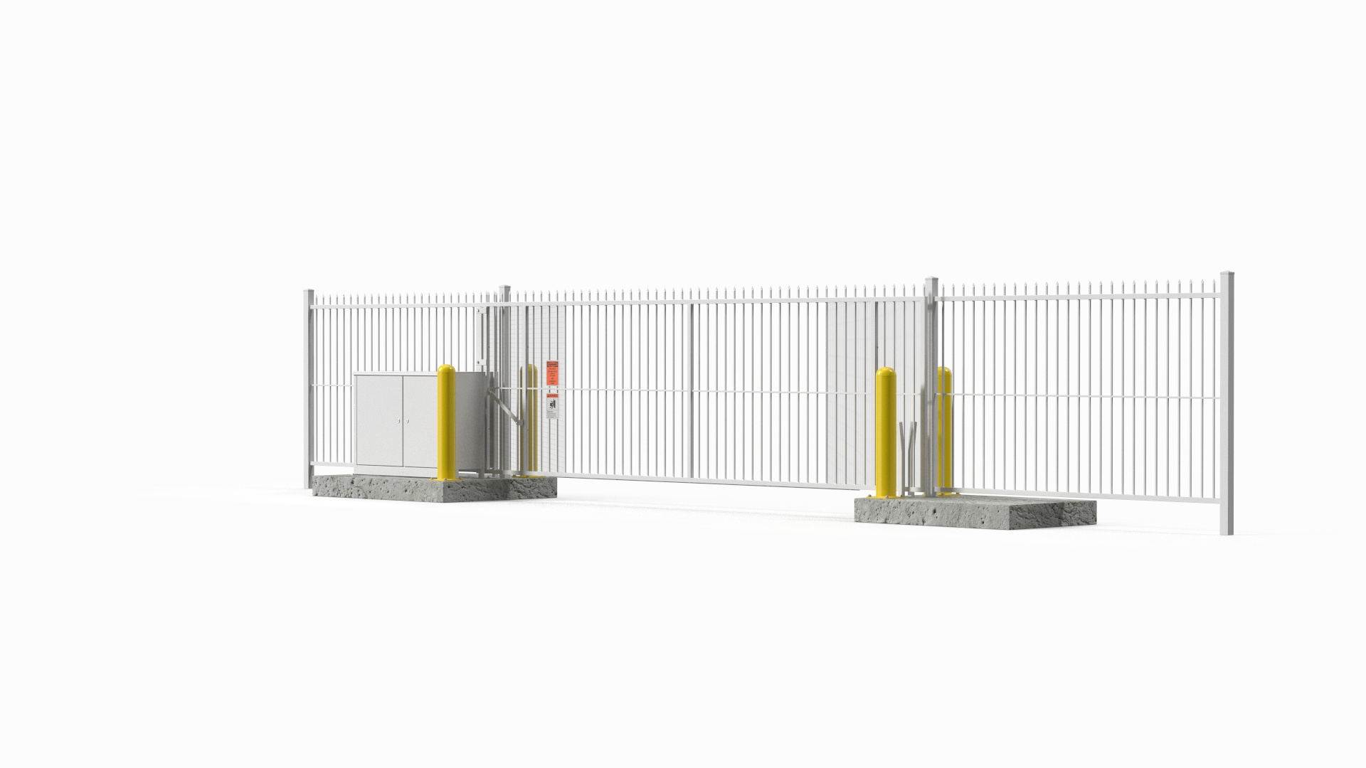 Auto Gate System Vertical Pivot White 3D - TurboSquid 2202503