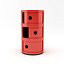 Red Componibili Storage Unit