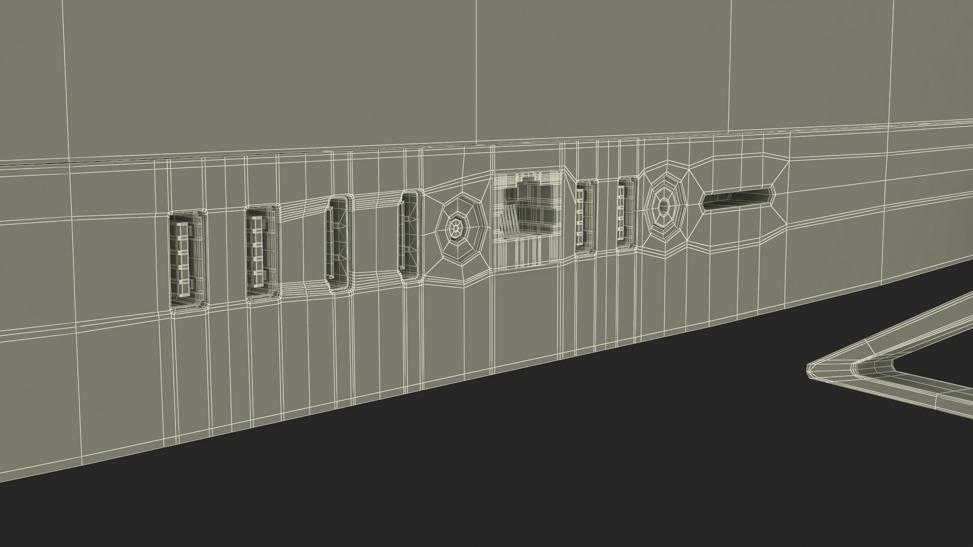 3D Model Monoblock With Abstract Wallpaper Black - TurboSquid 2241956