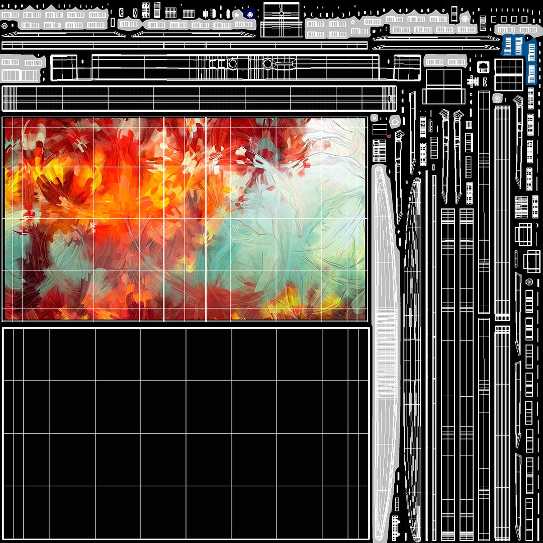 3D Model Monoblock With Abstract Wallpaper Black - TurboSquid 2241956