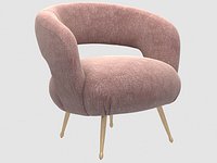 Laurel lounge chair pascal rose by Kelly Wearstler