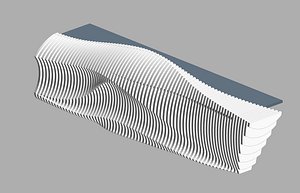 3D Reception Counter model
