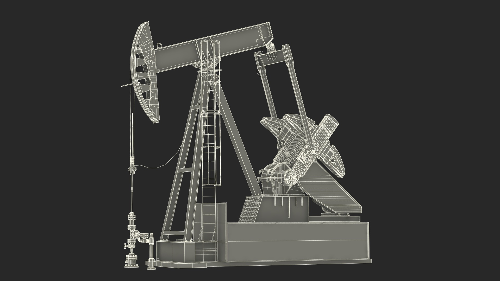 Oil Well Pump Jack Rigged For Cinema 4D 3D Model - TurboSquid 2222826
