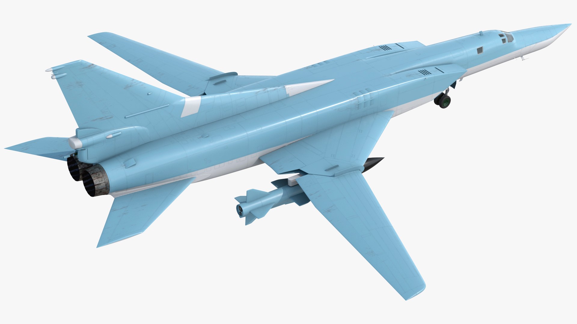 Tu-22M Long Range Missile Carrier Bomber Plane 3D model preview