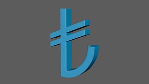 Turkish lira 3d 3D