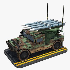 hmmwv humvee aim-120d 3d max