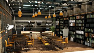 cool cafe shop 3D