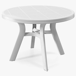3D Plastic Table White