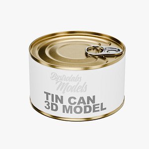 Medium Tin Can Packaging Mockup - Realistic Food Product Render