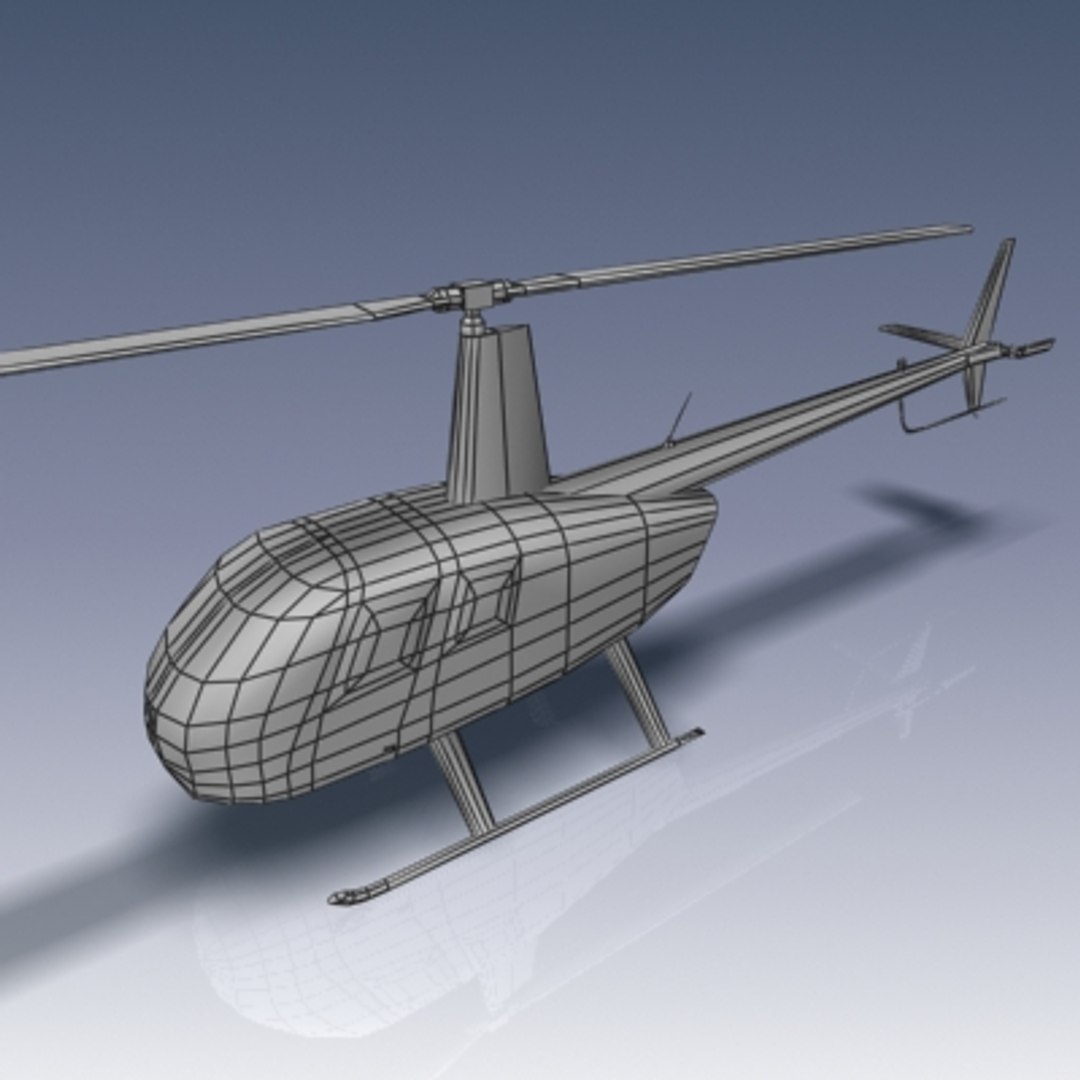 3ds Max Robinson R44 Helicopter