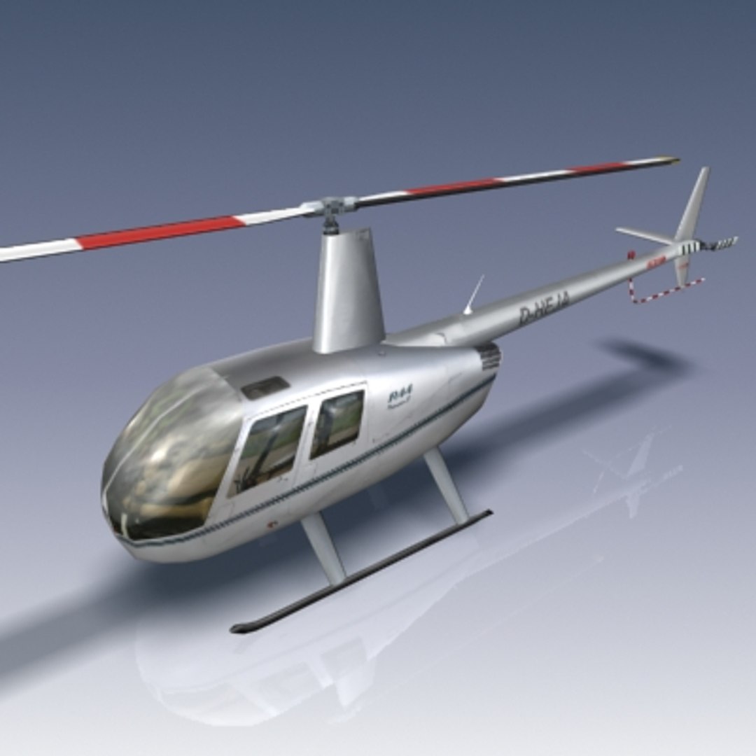 3ds Max Robinson R44 Helicopter