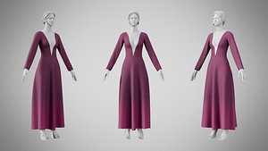 Dress 35 Winterberry 3D model