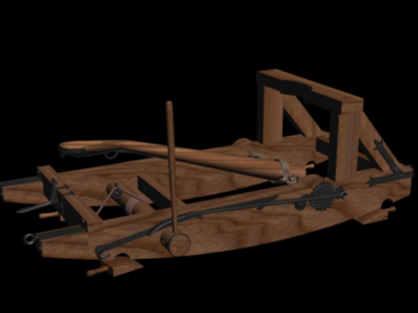 Aircrew 15th Century French Catapult 3d Model