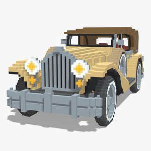 3D Voxel Classic Car model