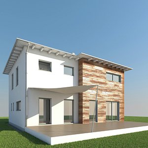 3d house roof model