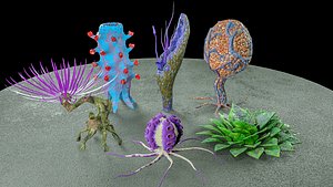 alien plants 3D model