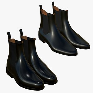 Realistic Leather Boots V2 3D model