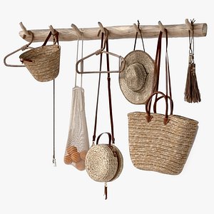 Decorative set 001 wall hangers bag hat