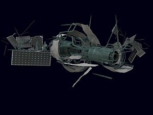 space debris 3d model