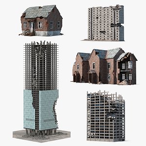Destroyed Building Constructions Collection 3