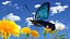 3D model Animated Papilio Butterfly Flapping Wings Rigged for Maya