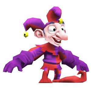3d model jester cartoon