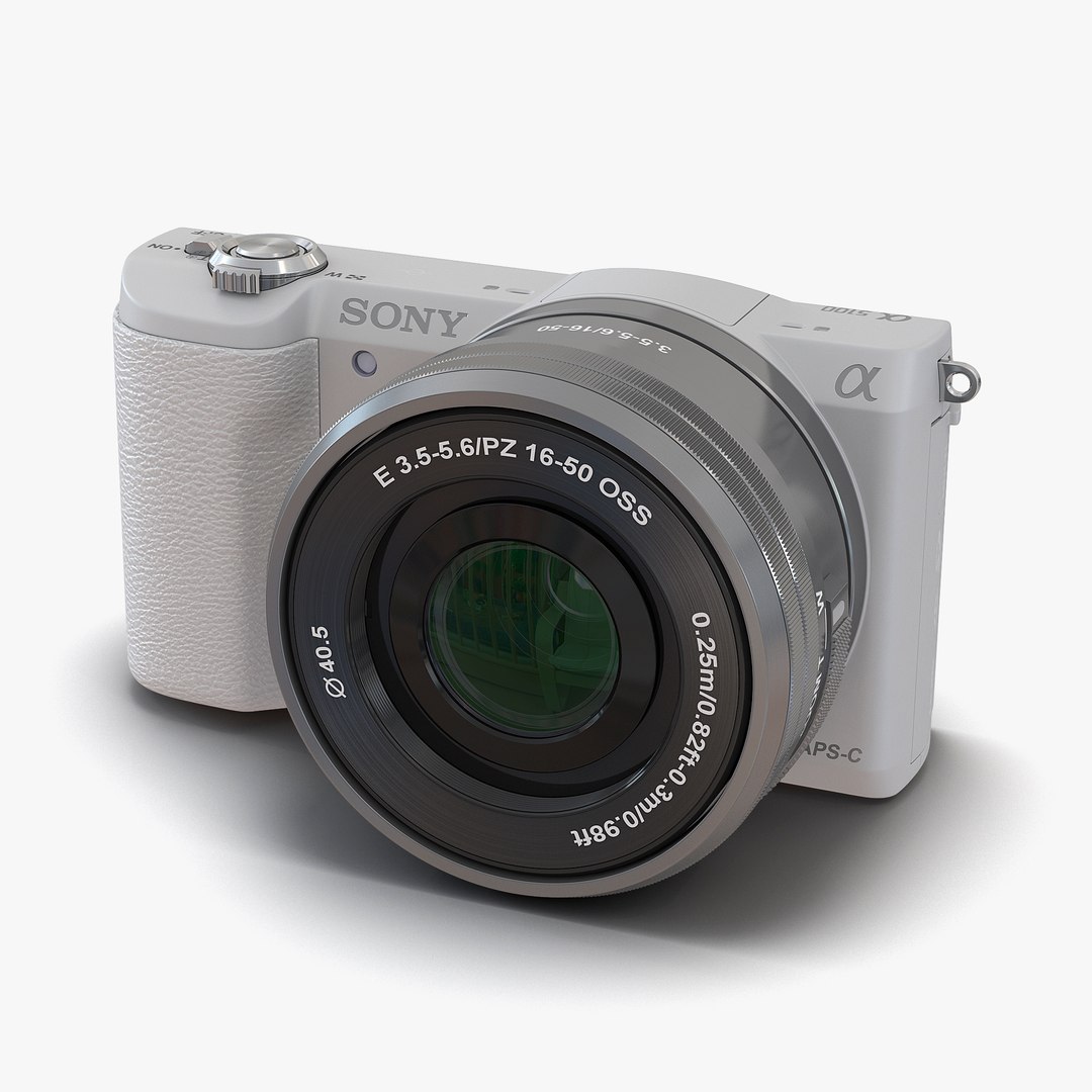 Sony Alpha 5100 White 3D Model 3D model preview