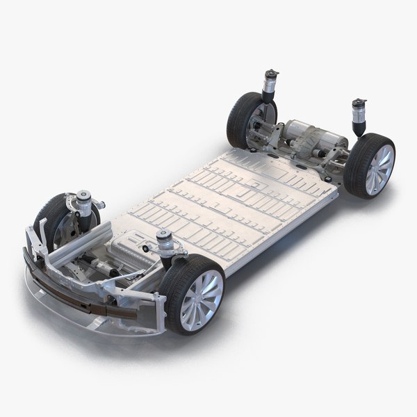 3d tesla s chassis modeled