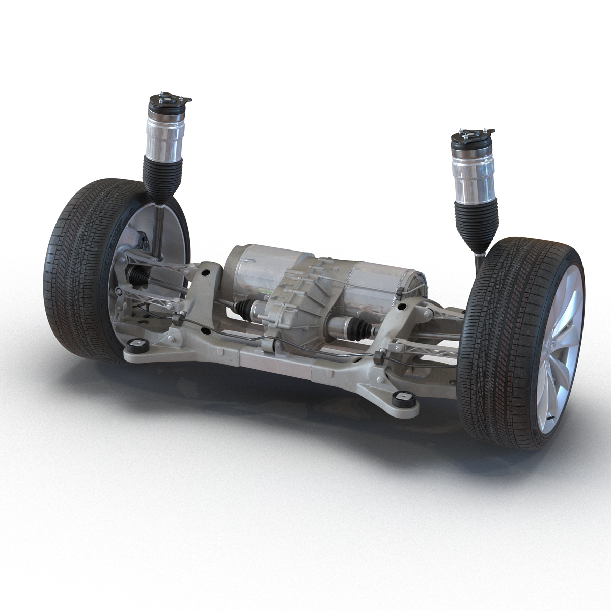 3d tesla s chassis modeled