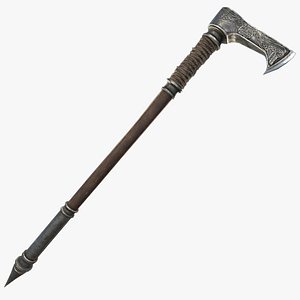 Fantasy Axe RPG Shepherds Axe Alpenstock Sagaris Walking Stick Double Axe Great Axe Battle Axe