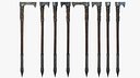Fantasy Axe RPG Shepherds Axe Alpenstock Sagaris Walking Stick Double Axe Great Axe Battle Axe