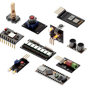 3D Circuit Board Electronic Components Kit