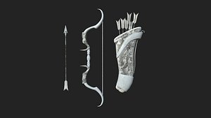 3D model Archer Bow 08 Snow Hunter - Quiver Fantasy Weaponry