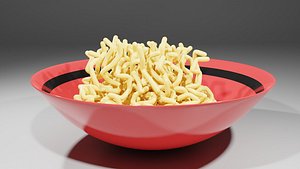 Noodles In a Bowl 3D model