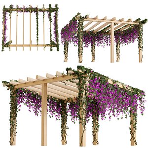 pergola ivy 3D model