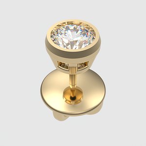 Modern Bezel-Set Stud Earrings JDBCo